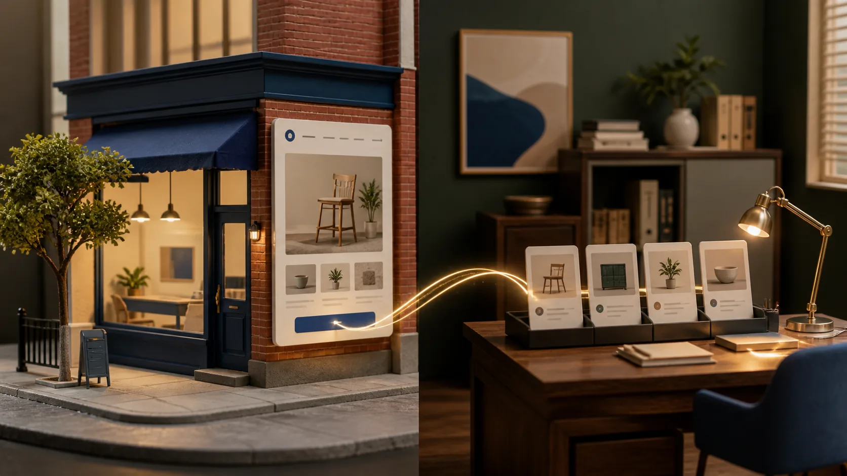 A small business website connected to enquiries and an operations workspace