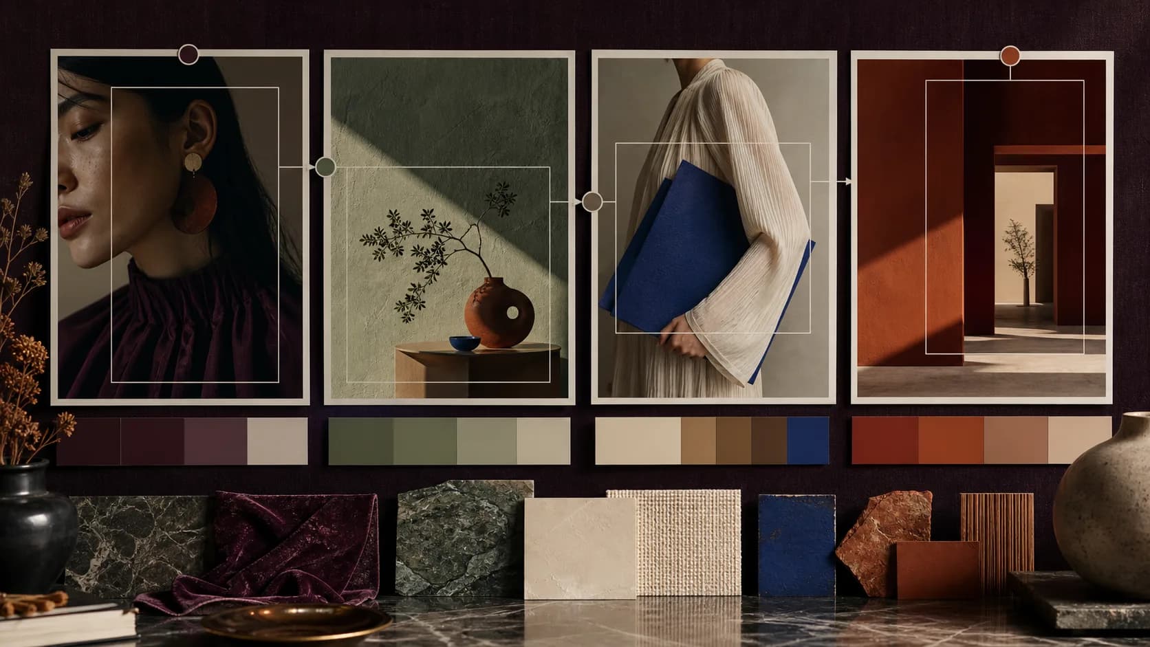 Editorial website imagery aligned to a clear brand art direction